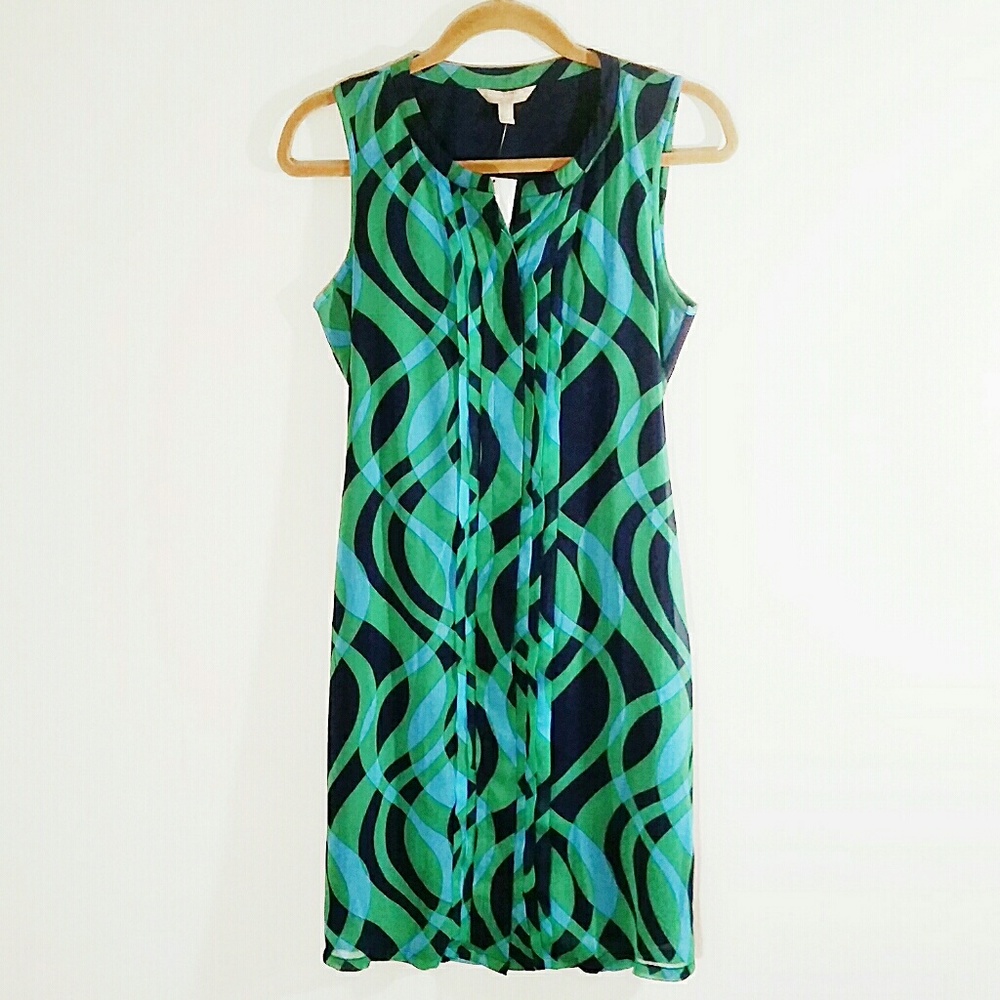 Banana Republic Sleeveless Pintuck Sheath Dress